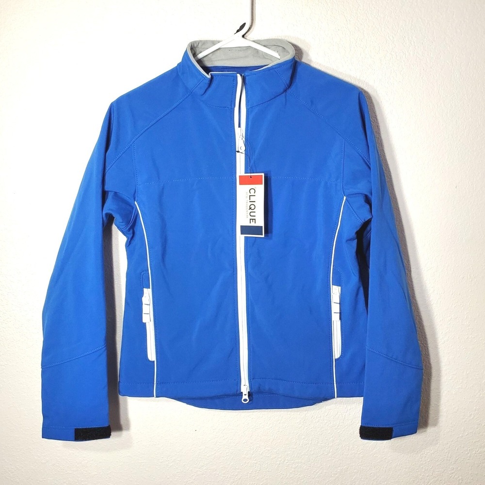 Clique Womens Soft Shell‎ Blue Jacket Coat Size Small NWT Full Zip
